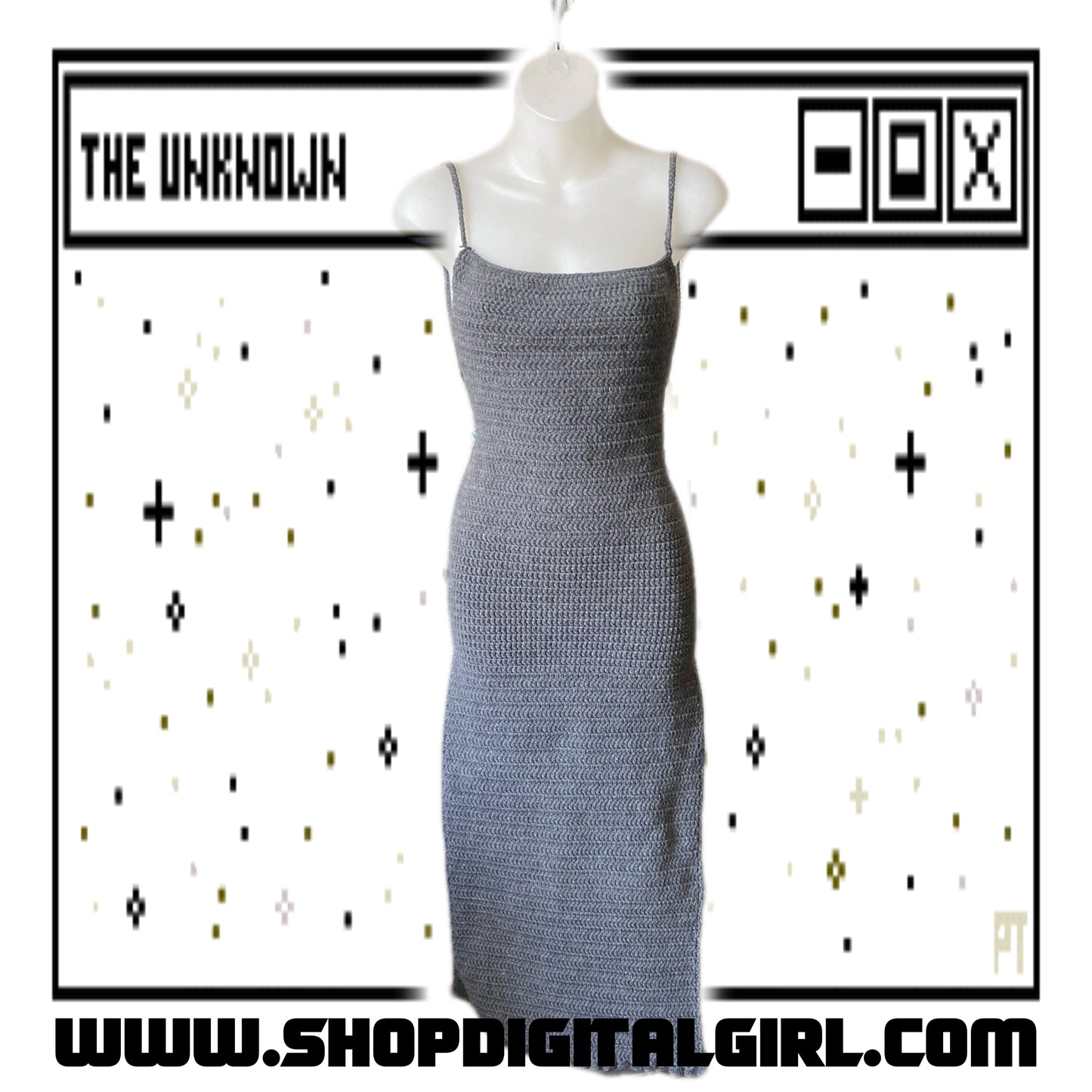 ShopDigitalGirl | Crochet Dresses | Double Slit Midi Dress