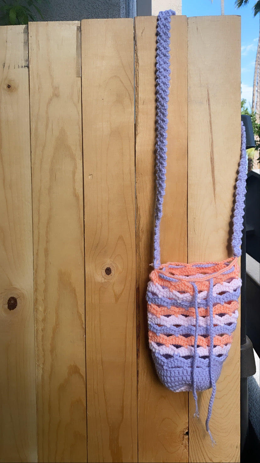 Lavender Sorbet Mini Crochet Bucket Bag