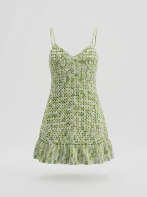 Green Cotton Summer Dress
