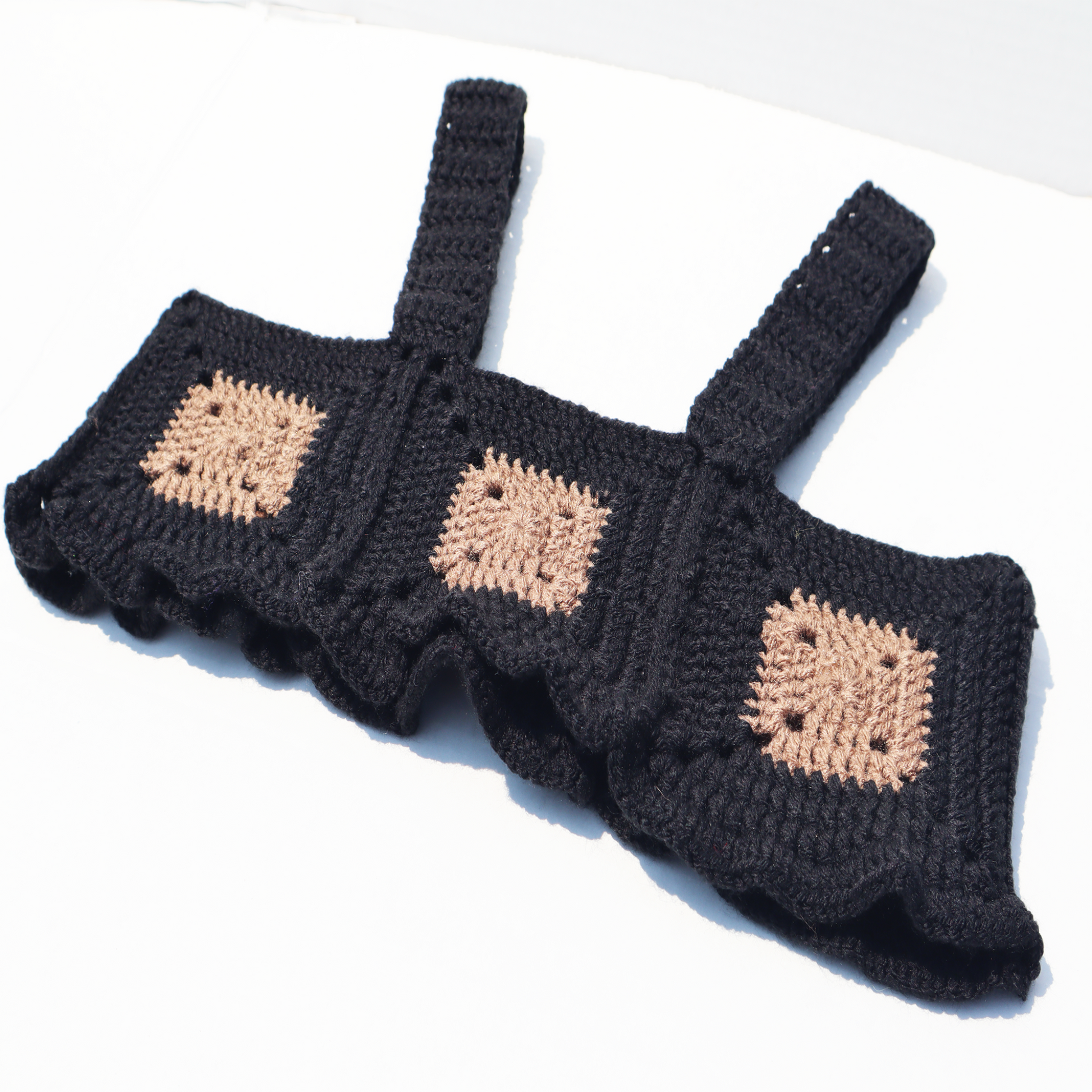 shopdigitalgirl crochet crop top size small color black 