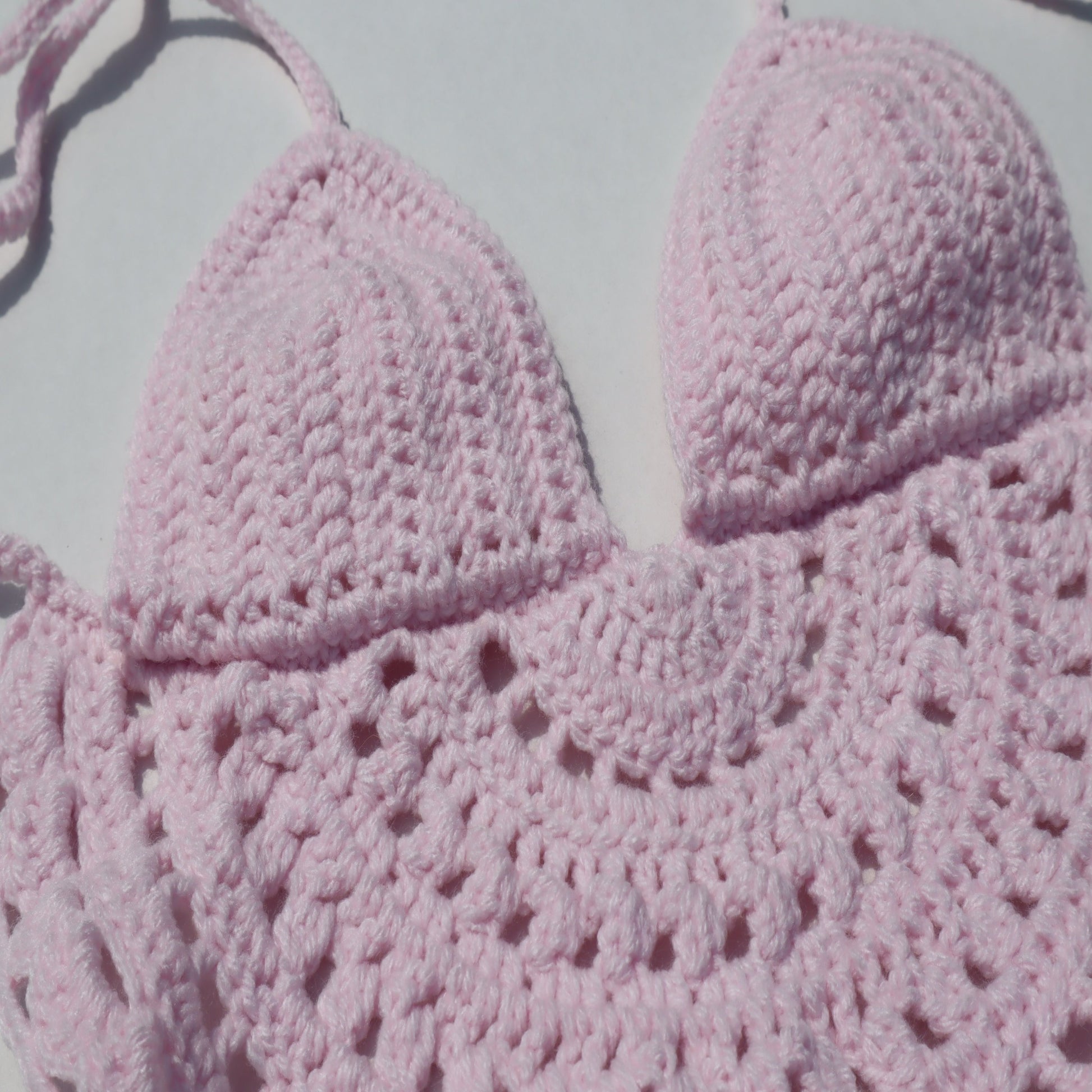 baby pink knit crotchet hot girl summer