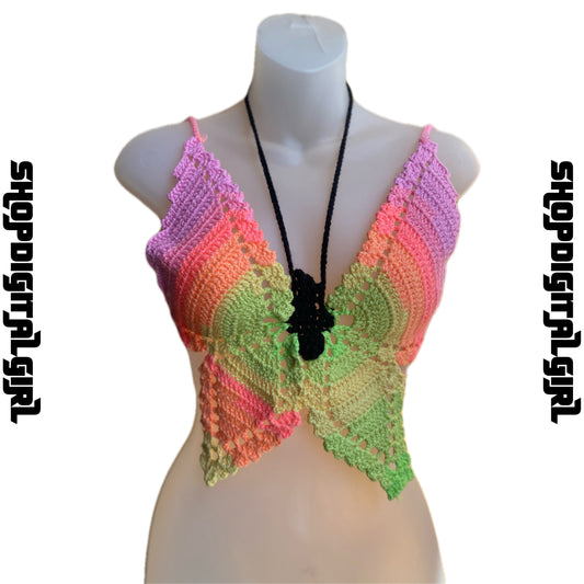 shop digital girl | butterfly crochet top