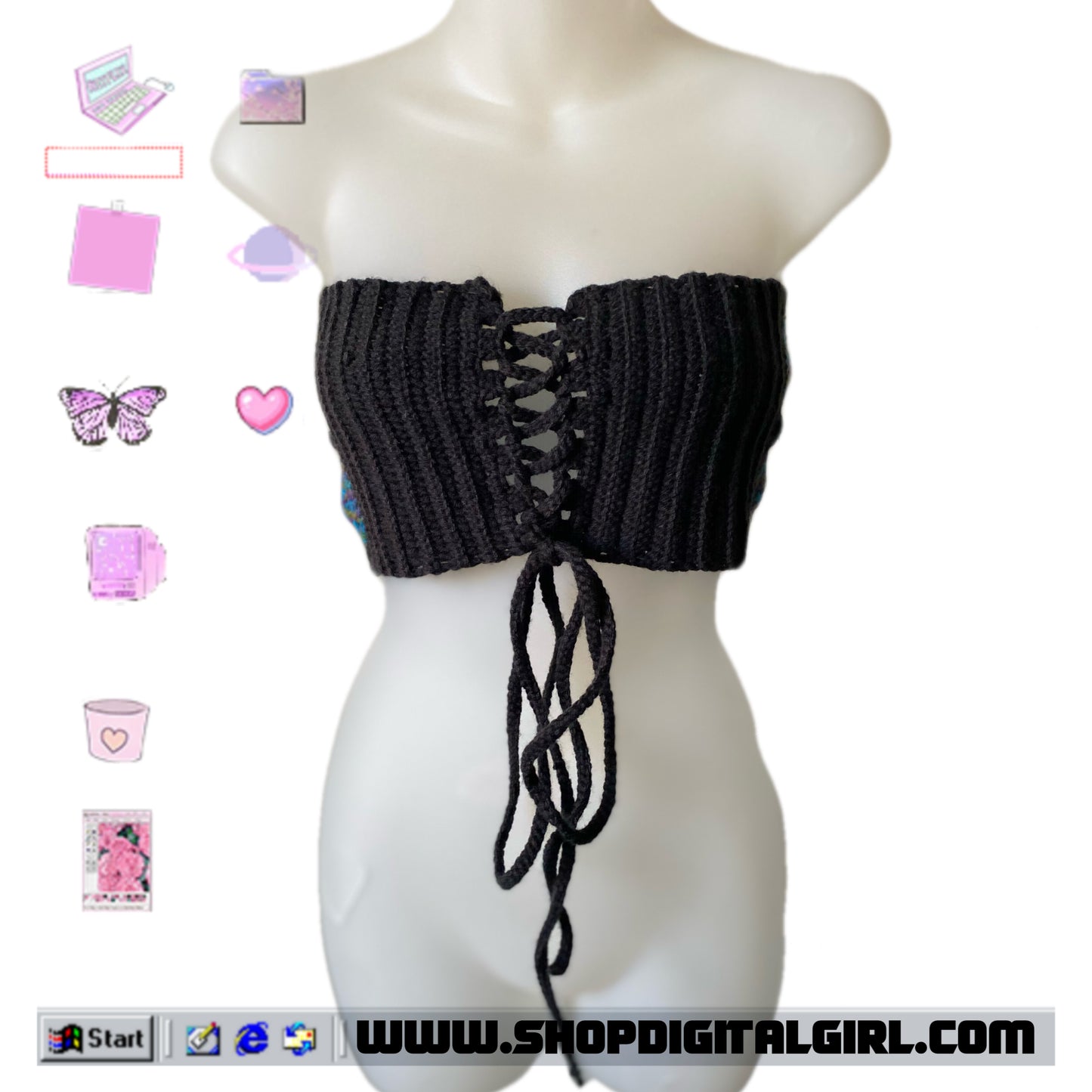 ShopDigitalGirl | Crochet Tops | Granny Square Top