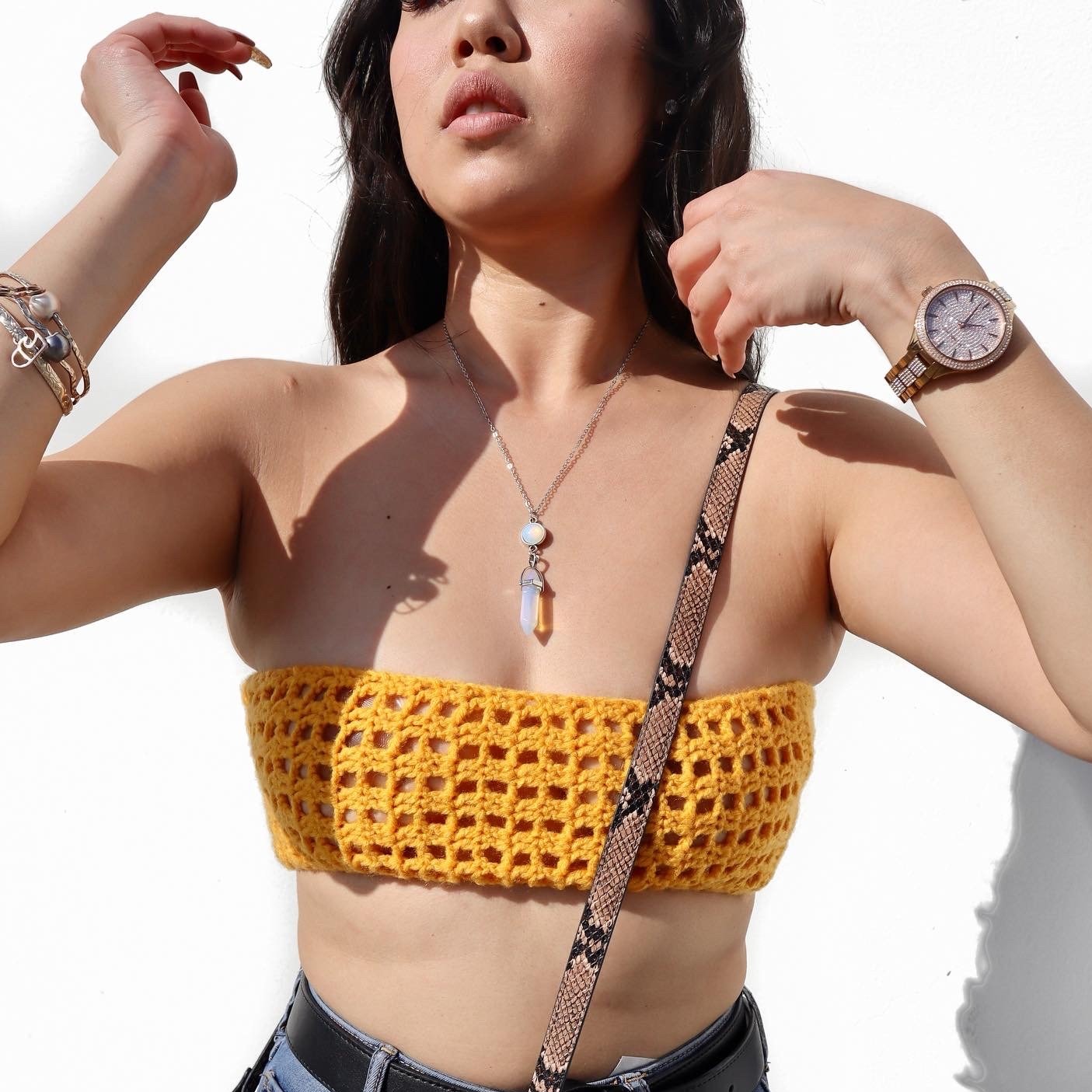 Shopdigitalgirl | Crochet Tops | Bardot Bandeau