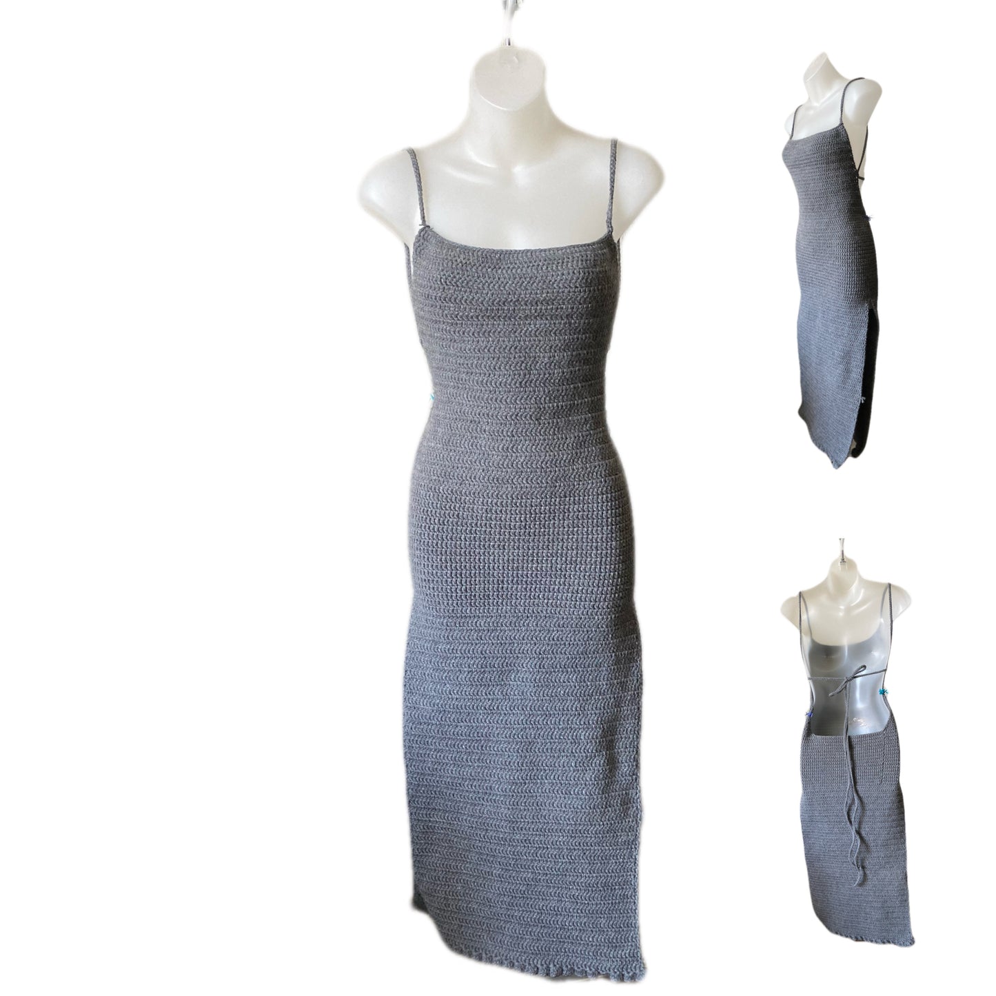 ShopDigitalGirl | Crochet Dresses | Double Slit Midi Dress