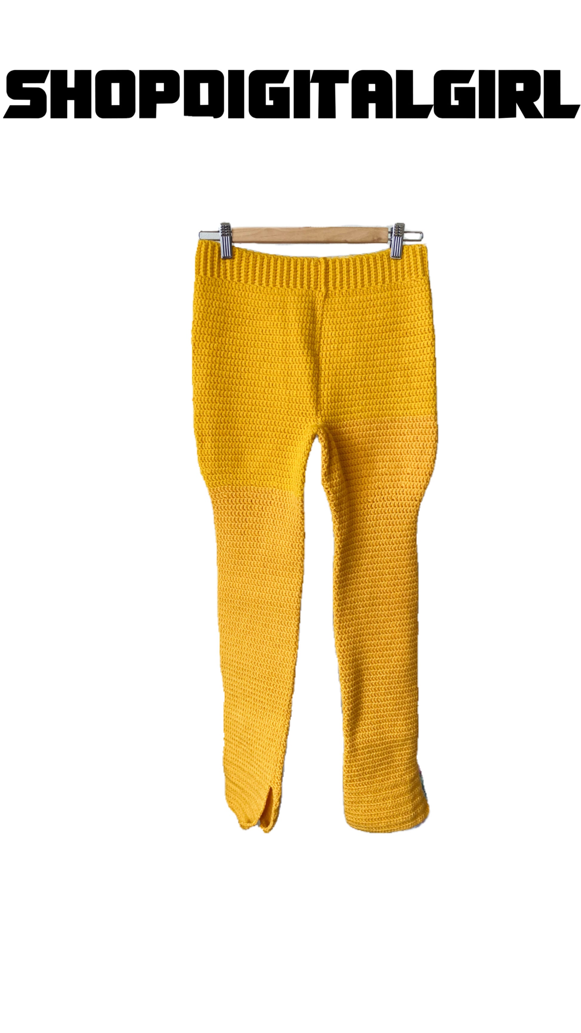Shopdigitalgirl | Crochet Pants | ☀️ Sunshine Pants | Yellow