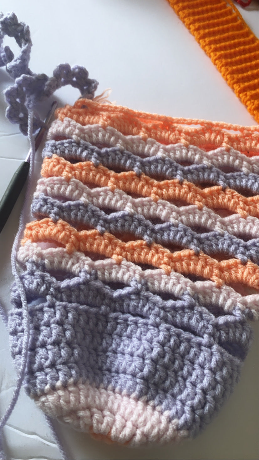 Lavender Sorbet Mini Crochet Bucket Bag – SHOPDIGITALGIRL