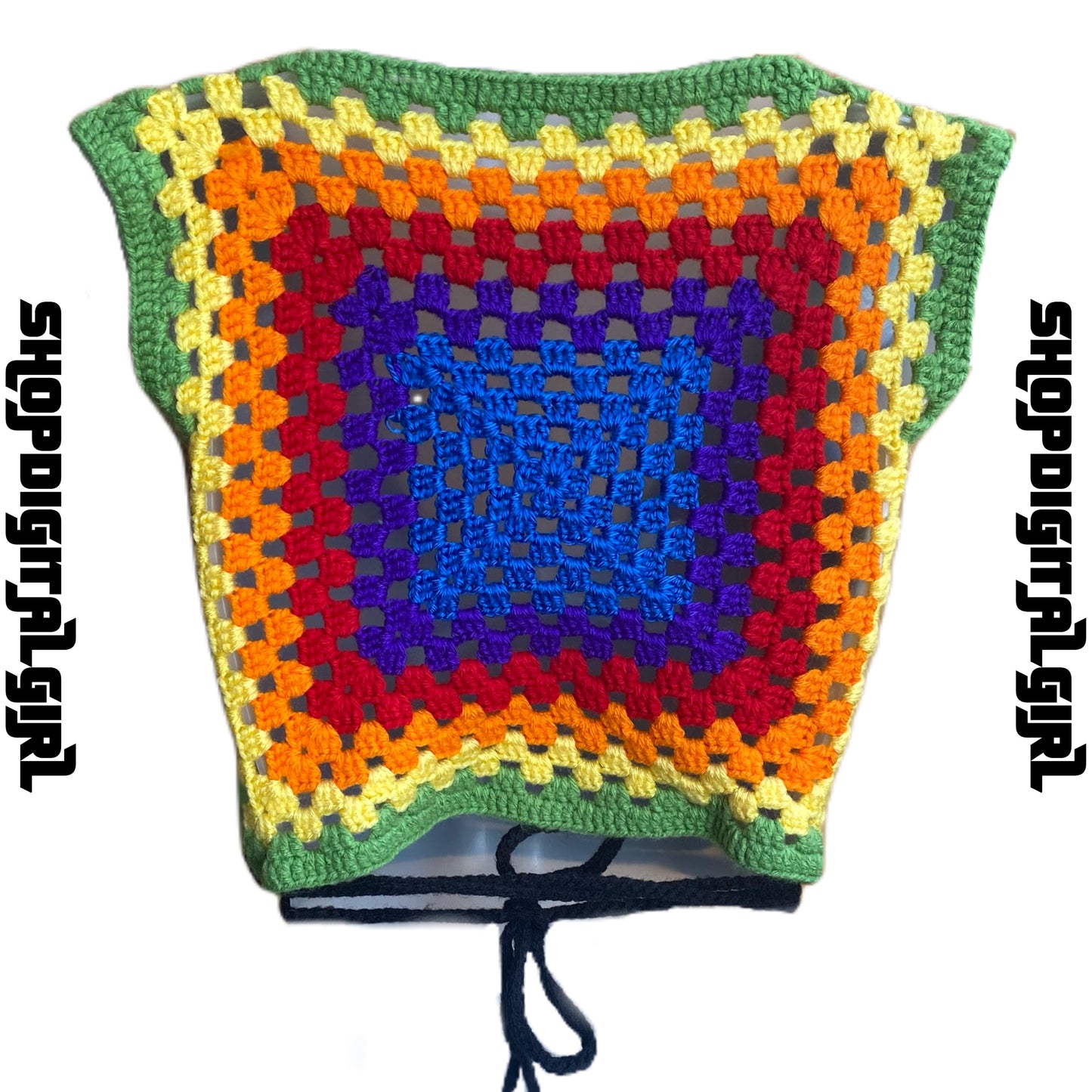 ShopDigitalGirl | Crochet Tops | Granny Square Crop Top
