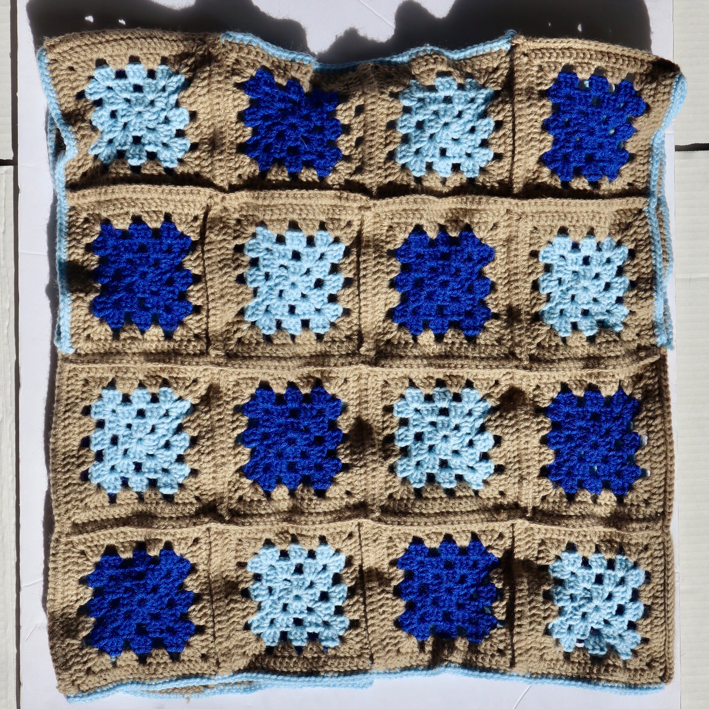 Shopdigitalgirl | Crochet Sweaters | Sirena Sweater Vest | Blue / Taupe