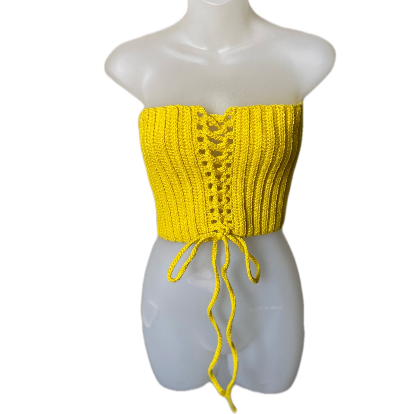 ShopDigitalGirl | Crochet Tops | Chartreuse Tube Top