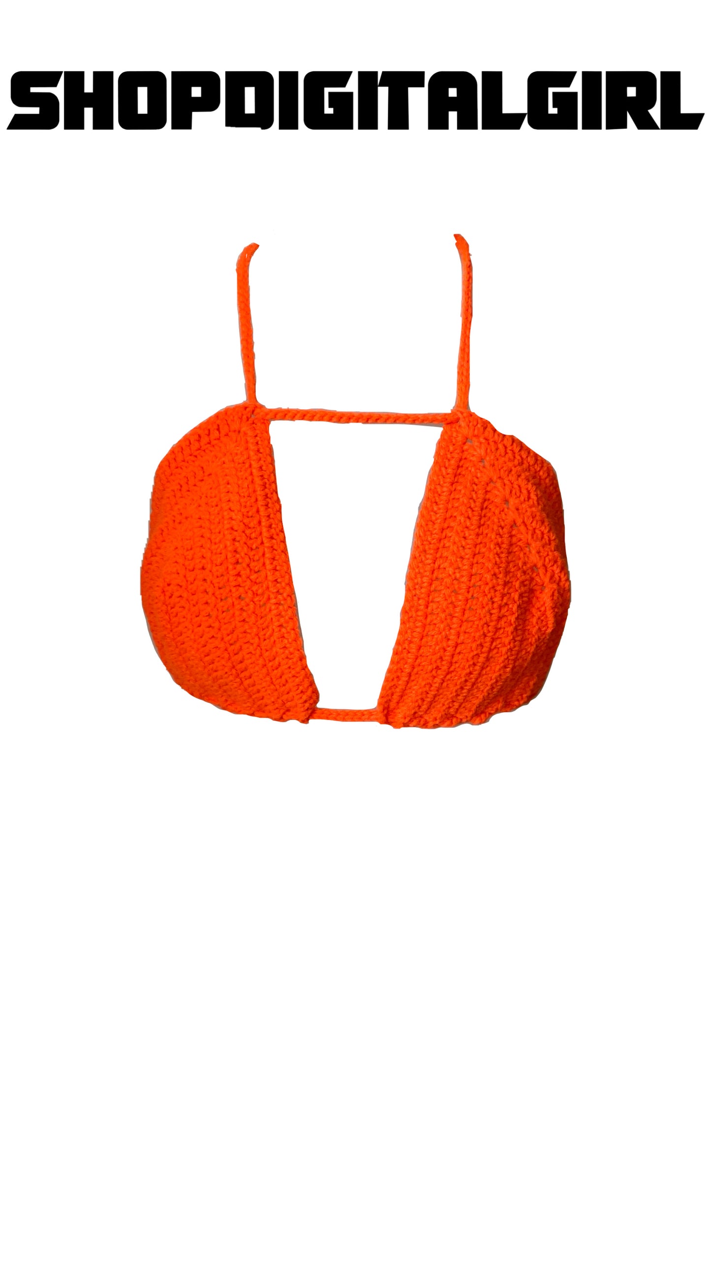 Shopdigitalgirl | Crochet Tops | Bond Bikini Top | Neon Orange