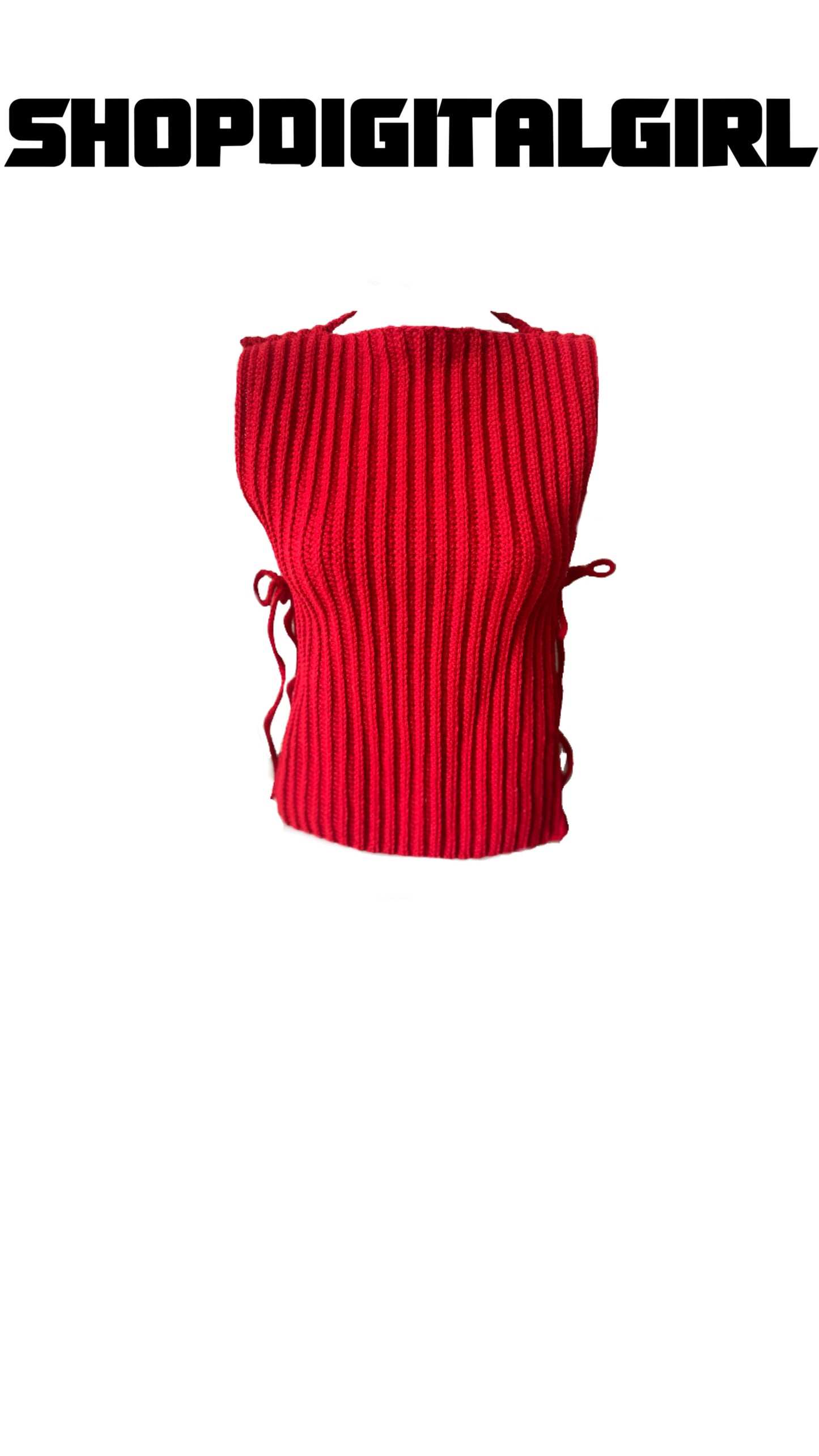 Shopdigitalgirl | Crochet Tops | Flat Top | Red